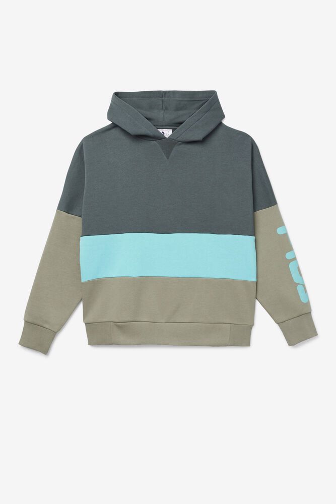 Fila Hoodie Mens Turquoise - Winn - Philippines 7218340-ZI
